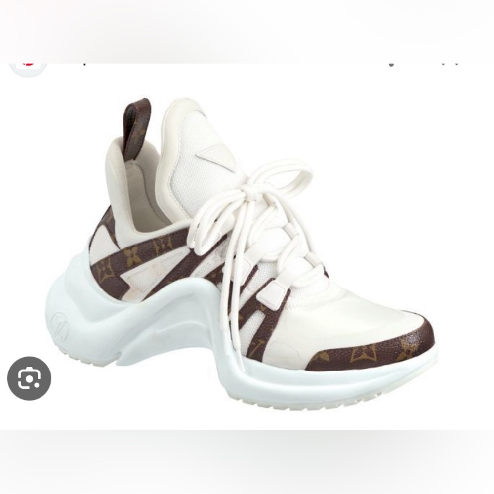 Louis Vuitton White and Brown Size 37 - Picture 8 of 8